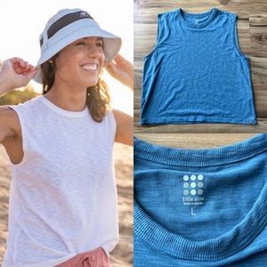 Title Nine Ravine Muscle Tank - Solid Atlantic Blue